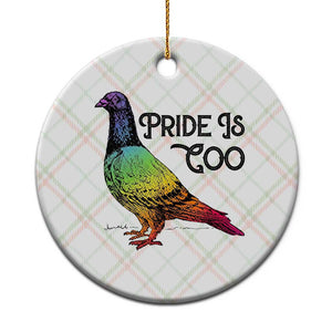 Pride Is Coo Pigeon Ceramic Ornament Funny LGBTQ Pride Month TS14 1pc Christmas Plaid Print Your Wear