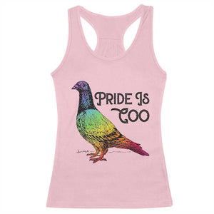 Pride Is Coo Pigeon Racerback Tank Top Funny LGBTQ Pride Month TS14 Light Pink Print Your Wear