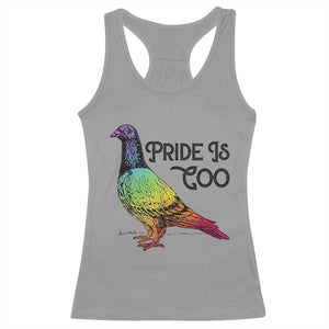 Pride Is Coo Pigeon Racerback Tank Top Funny LGBTQ Pride Month TS14 Sport Gray Print Your Wear