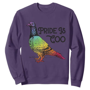 Pride Is Coo Pigeon Sweatshirt Funny LGBTQ Pride Month TS14 Purple Print Your Wear