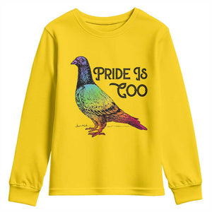 Pride Is Coo Pigeon Youth Sweatshirt Funny LGBTQ Pride Month TS14 Daisy Print Your Wear