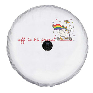 Silly Goose LGBTQ Pride Spare Tire Cover Off To Be Proud
