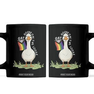 Silly Goose LGBTQ Rainbow Coffee Mug Funny Gay Pride Month