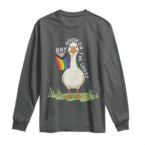 Silly Goose LGBTQ Rainbow Long Sleeve Shirt Funny Gay Pride Month