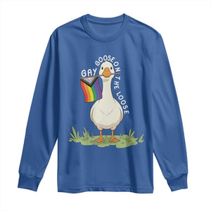 Silly Goose LGBTQ Rainbow Long Sleeve Shirt Funny Gay Pride Month