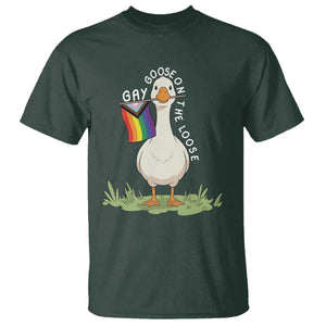 Silly Goose LGBTQ Rainbow T Shirt Funny Gay Pride Month