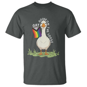 Silly Goose LGBTQ Rainbow T Shirt Funny Gay Pride Month
