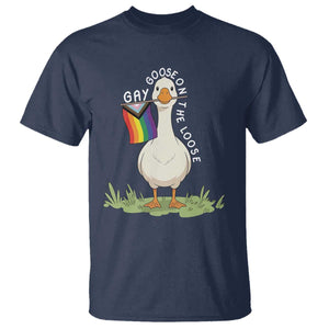 Silly Goose LGBTQ Rainbow T Shirt Funny Gay Pride Month