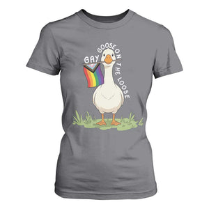 Silly Goose LGBTQ Rainbow T Shirt For Women Funny Gay Pride Month