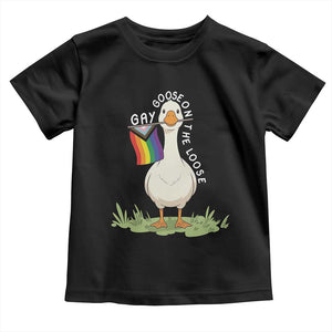 Silly Goose LGBTQ Rainbow Toddler T Shirt Funny Gay Pride Month