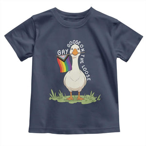 Silly Goose LGBTQ Rainbow Toddler T Shirt Funny Gay Pride Month