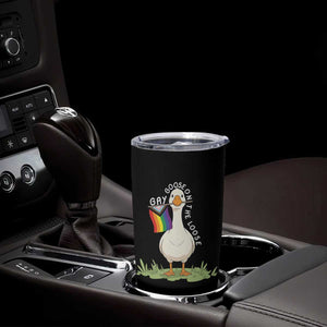 Silly Goose LGBTQ Rainbow Tumbler Cup Funny Gay Pride Month