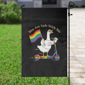 You Are Safe With Me Garden Flag LGBTQ Pride Goose Rainbow TS14 Print Your Wear