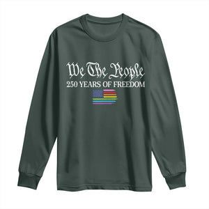We The People Means Everyone Long Sleeve Shirt LGBTQ Gay Pride Rainbow Flags TS14 Dark Forest Green Print Your Wear