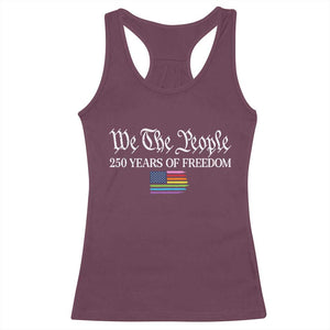 We The People Means Everyone Racerback Tank Top LGBTQ Gay Pride Rainbow Flags TS14 Maroon Print Your Wear