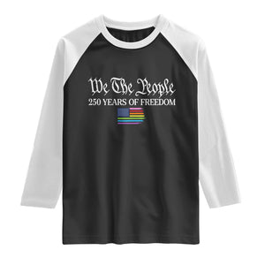 We The People Means Everyone Raglan Shirt LGBTQ Gay Pride Rainbow Flags TS14 Black White Print Your Wear