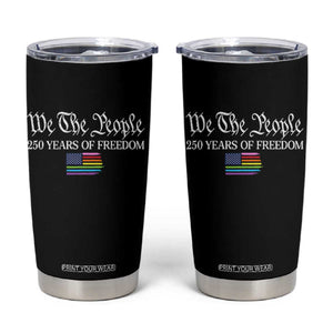 We The People Means Everyone Tumbler Cup LGBTQ Gay Pride Rainbow Flags TS14 Black Print Your Wear