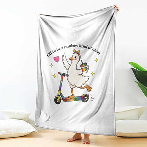 Off To Be Rainbow Kind Of Mom Throw Blanket LGBTQ Goose Mom Rainbow TS14 Print Your Wear