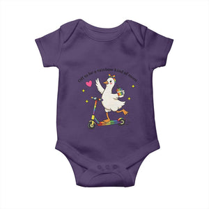 Off To Be Rainbow Kind Of Mom Baby Onesie LGBTQ Goose Mom Rainbow TS14 Purple Print Your Wear