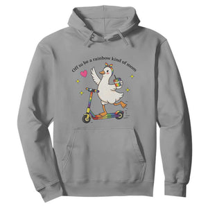 Off To Be Rainbow Kind Of Mom Hoodie LGBTQ Goose Mom Rainbow TS14 Sport Gray Print Your Wear