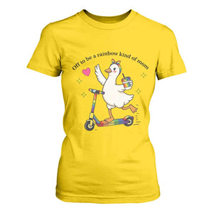 Off To Be Rainbow Kind Of Mom T Shirt For Women LGBTQ Goose Mom Rainbow TS14 Daisy Print Your Wear