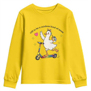 Off To Be Rainbow Kind Of Mom Youth Sweatshirt LGBTQ Goose Mom Rainbow TS14 Daisy Print Your Wear