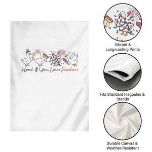 Silly Goose 4th of July Garden Flag Honk If You Love Freedom TS14 Print Your Wear