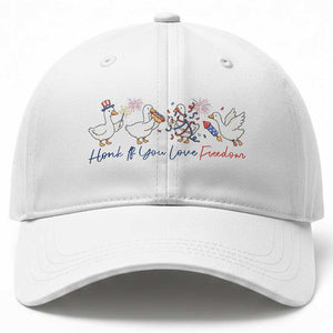 Silly Goose 4th of July Baseball Cap Honk If You Love Freedom