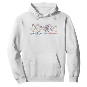Silly Goose 4th of July Hoodie Honk If You Love Freedom TS14 White Print Your Wear