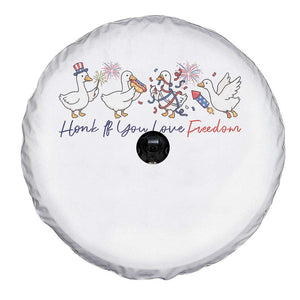 Silly Goose 4th of July Spare Tire Cover Honk If You Love Freedom TS14 Print Your Wear