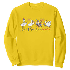 Silly Goose 4th of July Sweatshirt Honk If You Love Freedom TS14 Daisy Print Your Wear