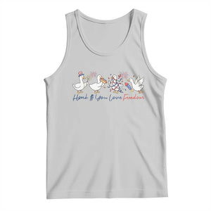 Silly Goose 4th of July Tank Top Honk If You Love Freedom TS14 Ash Print Your Wear