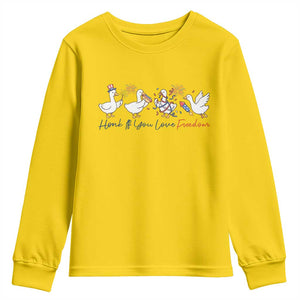 Silly Goose 4th of July Youth Sweatshirt Honk If You Love Freedom TS14 Daisy Print Your Wear