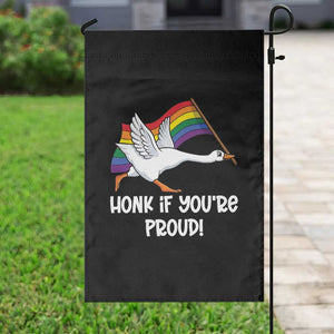 Silly Goose LGBTQ Rainbow Garden Flag Honk If You're Proud TS14 Print Your Wear