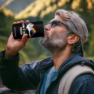 Silly Goose LGBTQ Rainbow 4 in 1 Can Cooler Tumbler Honk If You're Proud TS14 Print Your Wear
