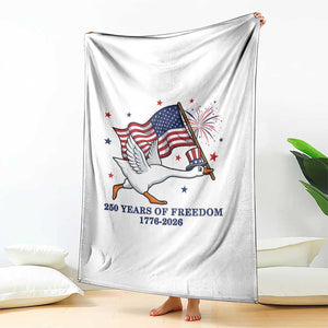 Freedom 250th Anniversary Throw Blanket Funny 4th Of July Silly Goose TS14 Print Your Wear