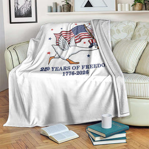 Freedom 250th Anniversary Throw Blanket Funny 4th Of July Silly Goose TS14 Print Your Wear