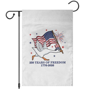 Freedom 250th Anniversary Garden Flag Funny 4th Of July Silly Goose TS14 White Print Your Wear