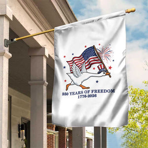 Freedom 250th Anniversary Garden Flag Funny 4th Of July Silly Goose TS14 Print Your Wear