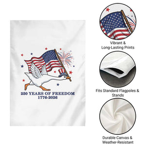 Freedom 250th Anniversary Garden Flag Funny 4th Of July Silly Goose TS14 Print Your Wear