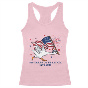 Freedom 250th Anniversary Racerback Tank Top Funny 4th Of July Silly Goose TS14 Light Pink Print Your Wear