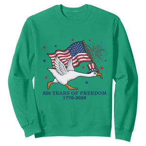 Freedom 250th Anniversary Sweatshirt Funny 4th Of July Silly Goose