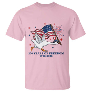 Freedom 250th Anniversary T Shirt Funny 4th Of July Silly Goose TS14 Light Pink Print Your Wear