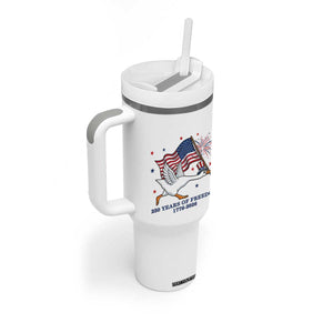 Freedom 250th Anniversary Tumbler With Handle Funny 4th Of July Silly Goose TS14 Print Your Wear