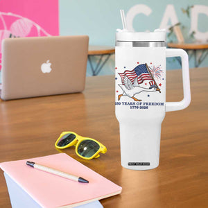 Freedom 250th Anniversary Tumbler With Handle Funny 4th Of July Silly Goose TS14 Print Your Wear