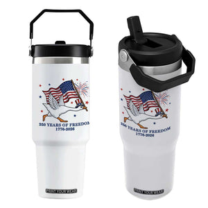 Freedom 250th Anniversary Flip Straw Tumbler Funny 4th Of July Silly Goose TS14 One Size: 30 oz White Print Your Wear