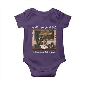 Last Day of School Teacher Feral Raccoon Baby Onesie Funny End of Year Summer Break Gift TS14 Purple Print Your Wear