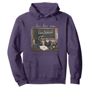 Funny Raccoon Graduation Hoodie I Live Here Now