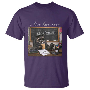 Funny Raccoon Graduation T Shirt I Live Here Now TS14 Purple Print Your Wear