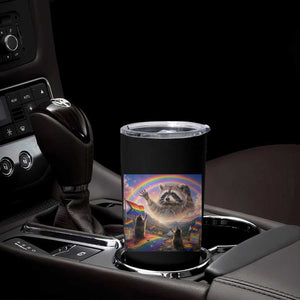 LGBTQ Pride Raccoon Rainbow Flag Tumbler Cup Two Raccoons Howling to The Rainbow TS14 Print Your Wear
